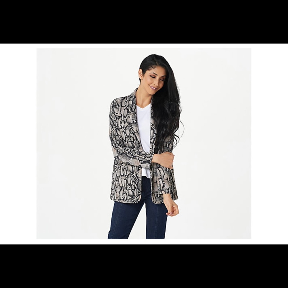 Susan Graver Snake Print Blazer